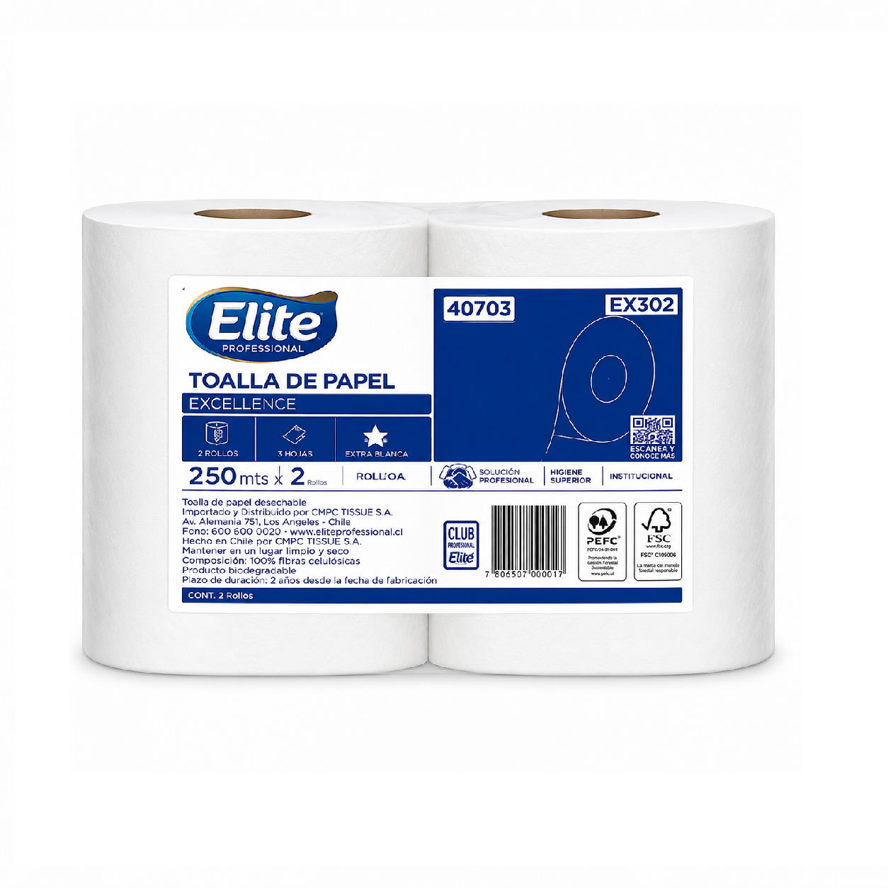 Rollos-de-toalla-de-papel-Elite.png Toalla Elite 2 x 250 MT - Imagen 1